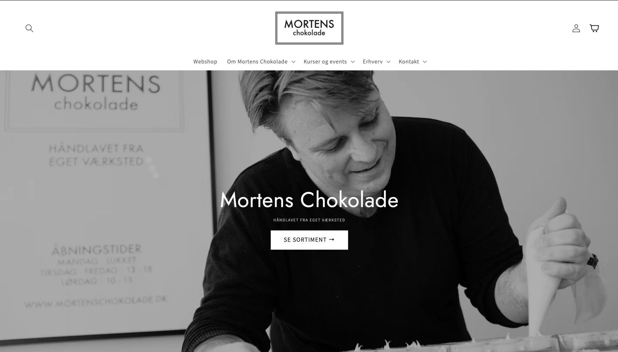 Morten Chokolade hjemmeside